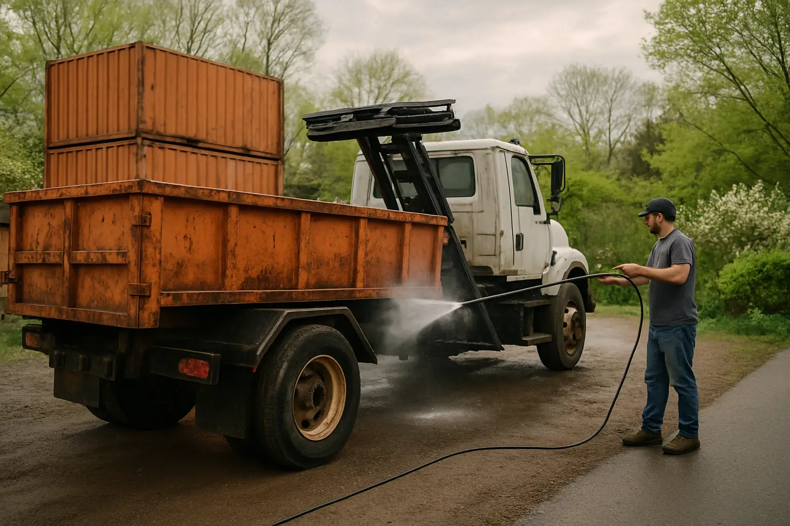 Kaden Dumpster Rental crew and equipment, Anchorage, AK